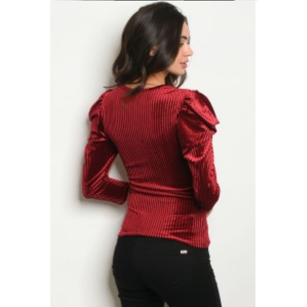 Wine Red Blouse - Picture 5 of 15
